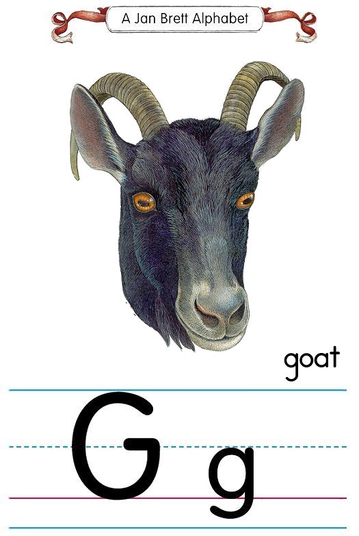 Jan Brett Alphabet Letter G Goat