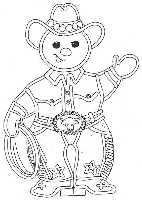 Gingerbread Mural Buckaroo Gingerbread Boy