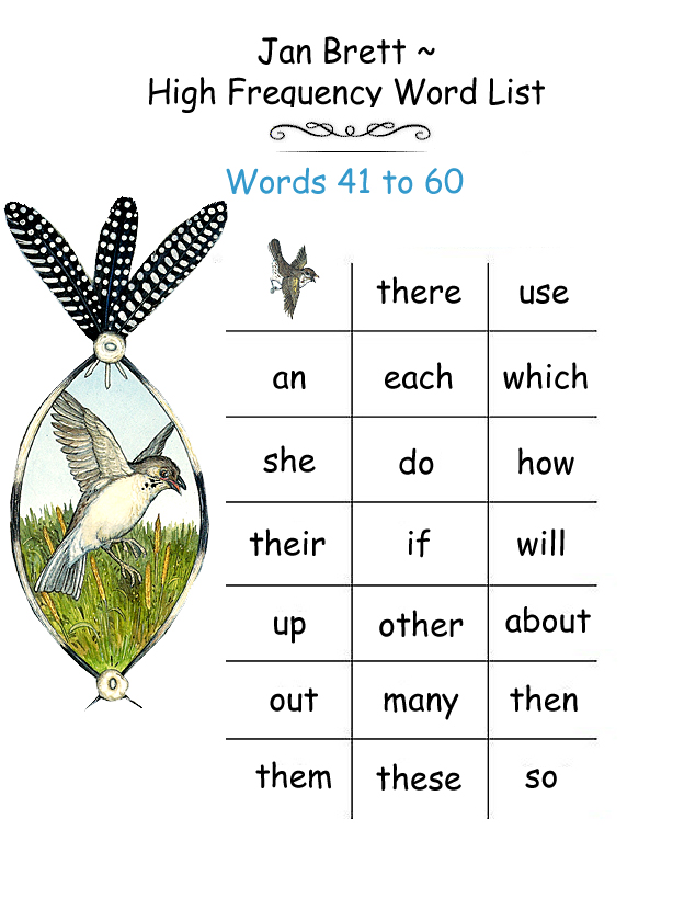 High Frequency Word List 41 - 60