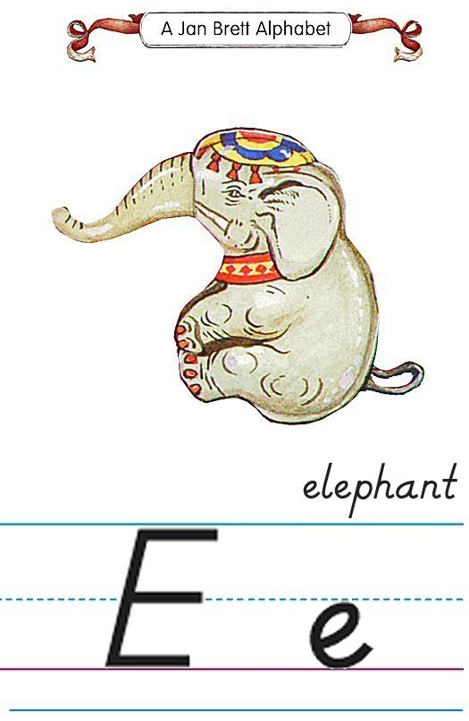 Jan Brett Alphabet Letter E