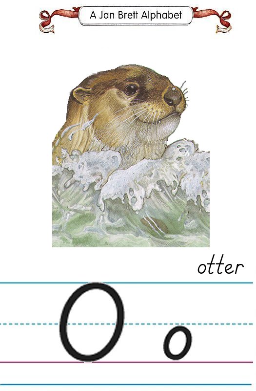 Jan Brett Modern Alphabet Letter O Otter