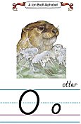 Jan Brett Modern Alphabet Letter O Otter