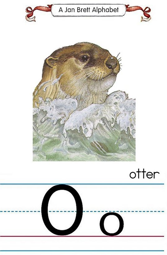 Jan Brett Alphabet Letter O Otter