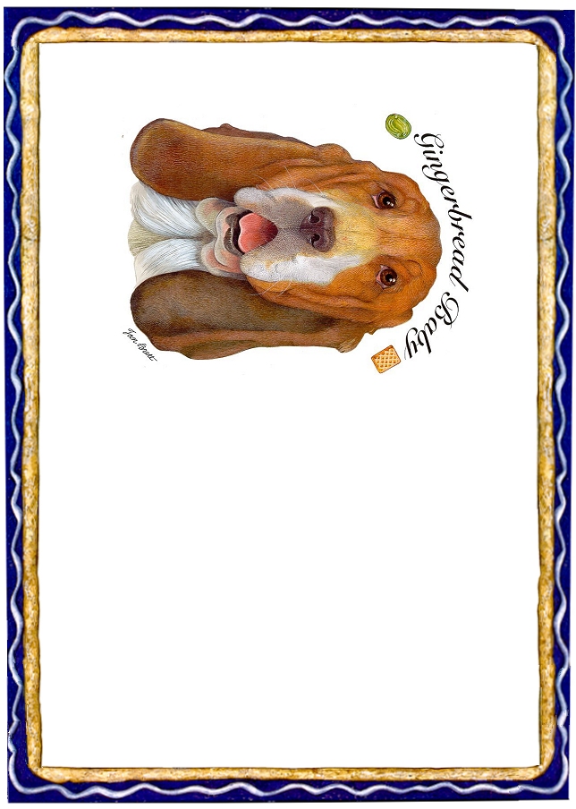 Place Mat Gingerbread Bassett Hound