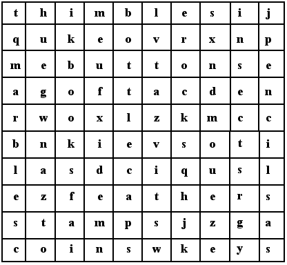 collecting word search activity page