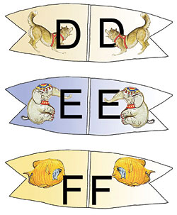 Toothpick Alphabet Flags D - F