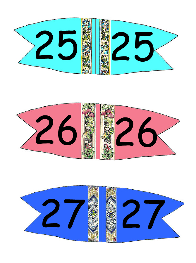 Toothpick Number Flags 25 - 27