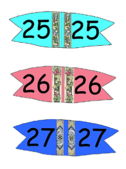 Toothpick Number Flags 25 - 27